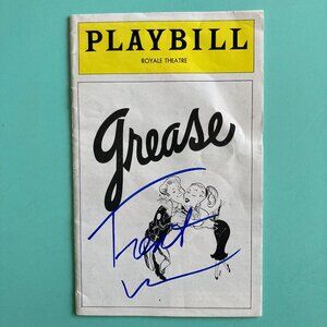 Treat Williams Signed (Only) Playbill Grease Robin Lamont Crease Covers & Pages